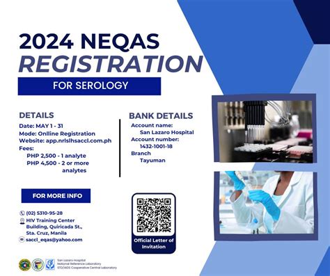 saccl neqas 2023 registration|Laboratory Quality Assurance .